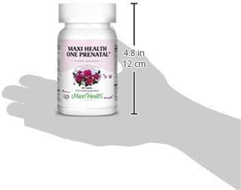 Maxi Health Prenatal Vitamins for Women – One Daily Prenatal Vitamins with Iron Folate Choline Vitamin D3 and Essential Nutrients – High Absorption prenatals Supplement – 60 Day Supply