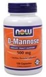 Now Foods D-Mannose 120 Caps 500 mg (Pack of 3)