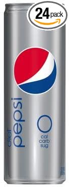 Diet Pepsi Soda 7.5oz Mini Cans 3/8 Packs (24 Cans)
