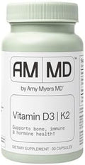 Amy Myers MD Vitamin D3/K2 10000 IU Capsules - Daily Vitamin Supplement for Bone Immune &amp Hormone Health Support - Healthy Mindset &amp Relaxation Aid - 30 Capsules