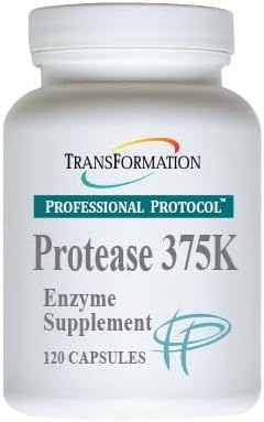 TRANSFORMATION THE GENESIS OF GOOD HEALTH Protease 375K Enzyme Blend Supplement High-Potency Formula for Protein Absorption &amp Gut Health Advanced Enzym Support for Nuttrient Absorption Non-GMO