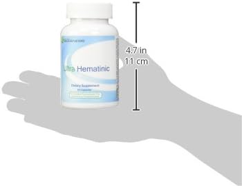 Nutra BioGenesis - Ultra Hematinic - Iron B Vitamins and Copper for Iron Absorption RBC Support and Energy - 60 Capsules