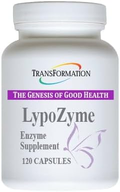 TRANSFORMATION The Genesis of Good Health LypoZyme Enzyme Supplement Advance Lipase Enzyme Blend for Healthy Digestion &amp Nutrient Absorption Non-GMO120 Cap