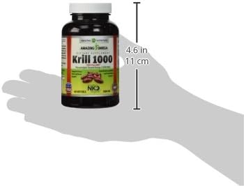 Amazing Omega Nko® Neptune Krill Oil 1000 Mg 60 Softgels (Non-GMO Gluten-Free) - Supports Heart Joint &amp Brain Health and Superior bioavailability &amp antioxidant Content