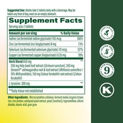 MegaFood Thyroid Strength - Mineral Supplement- Thyroid Support for Women with Ashwagandha Zinc Selenium Copper Iodine &amp L-Tyrosine - 90 Tabs (45 Servings)