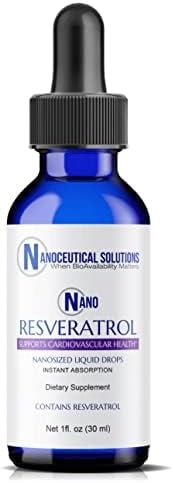 Nanoceutical Solutions Nano Liquid Resveratrol Trans Resveratrol Supplement for Brain &amp Heart Health | Ultra-Efficient Absorption Up to 8 Times Higher Than Resveratrol Capsules | 30 Servings