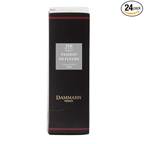 DAMMANN FRERES - PASSION de FLEURS Tea - 24 wrapped crystal envelopped tea bags