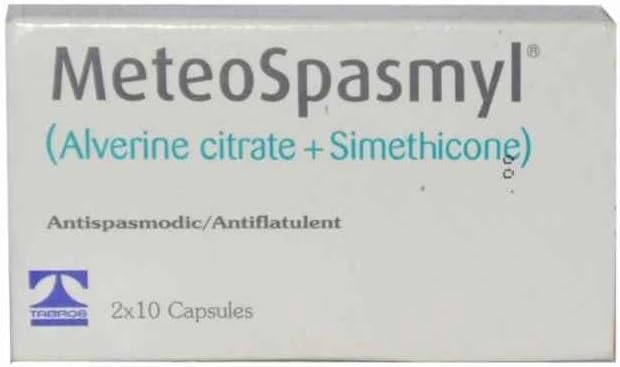 MeteoSpasmyl-to Relieve Digestive Pain Accompanied by Bloating-Pack of 20 Soft Capsules.