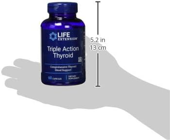 Life Extension Thyroid Support Complex - Thyroid Health Support Supplement with Vitamins A B Iodine Magnesium L-Tyrosine Ashwagandha &amp Ginseng for Energy – Non-GMO Gluten-Free - 60 Capsules