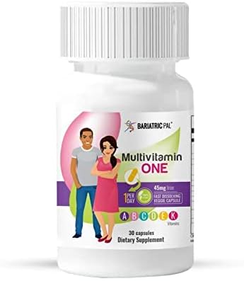 BariatricPal Duodenal Switch Complete 30-Day Supply Vitamin Pack (Capsule with 45mg Iron Calcium Citrate Soft Chews with Probiotics - Wild Grape)