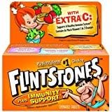 Flintstones Plus Immunity Support Children's Multivitamin Supplement Chewable Tablets 60 Count