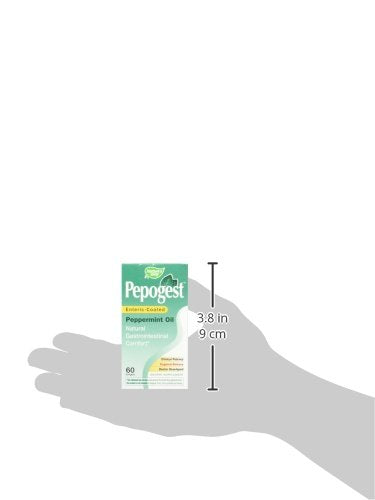 Nature's Way Pepogest Enteric-Coated Peppermint Oil Gastrointestinal Comfort 60 Count (Pack of 2)