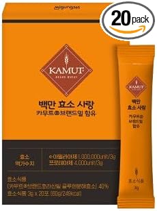 Digestive Enzymes with Kamut - 1000000 Units Amylase per Pouch Supports Carbs Protein &amp Gluten Breakdown After-Meal Digestive Support 20 Pouches