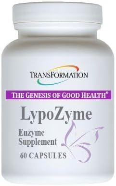 TRANSFORMATION THE GENESIS OF GOOD HEALTH LypoZyme Enzyme Supplement Advance Lipase Enzyme Blend for Healthy Digestion &amp Nutrient Absorption Non-GMO60 Cap