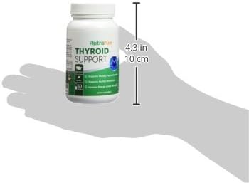 NusaPure Thyroid Support Supplement (Non-GMO) 120 caps Ashwaganda Iodine Zinc kelp Vitamin B12 L-Tyrosine Selenium Copper (Pack of 2)