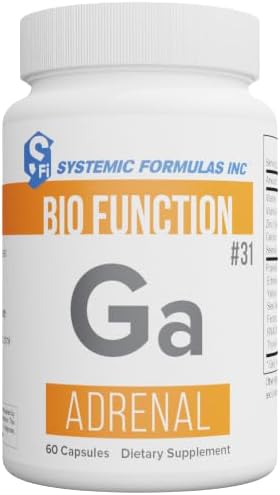 Systemic Formulas Ga Adrenal Energy Support: #31 - Ga - Adrenal Cortex Support 60 Capsules (Pack of 2) and 7 Day Pill Organizer