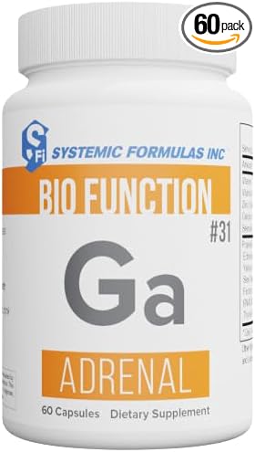 Systemic Formulas Ga Adrenal Energy Support: #31 - Ga - Adrenal Cortex Support 60 Capsules