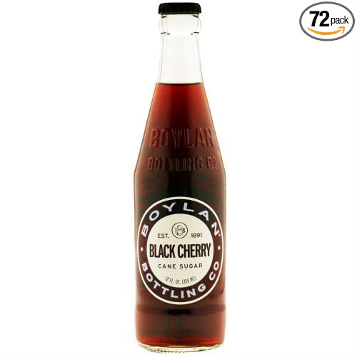Boylan Black Cherry Soda - 12 oz (72 Glass Bottles)
