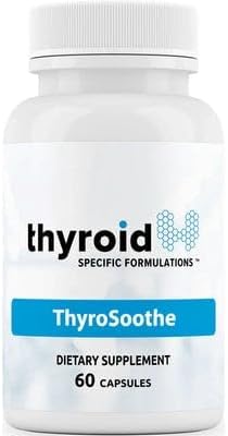 ThyroSoothe - Dr. Formulated Thyroid Support Supplement – Natural Formula for Hyperthyroidism &amp Graves’ Condition – Includes Selenium Vitamin C Lemon Balm for Overall Thyroid Health – 30 Day Sup