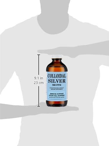 Colloidal Silver Liquid | 500 ppm Extra Strength (32 oz) with Spray Bottle | Immune Support Supplement | Stem Cell Support | Wound Care &amp Superior Healing