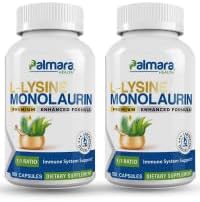 Palmara Health L-Lysine with Monolaurin 600mg 1:1 Ratio (2)