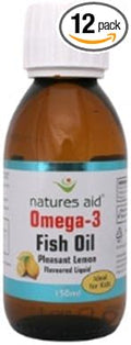 Natures Aid (12 Pack) Junior Fish Oil Lemon | 150ml | 12 Pack Bundle