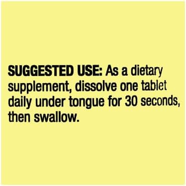 Generic Spring Valley Vitamin B12 2500 mcg B12 Quick-Dissolve Cherry Flavor Tablets Dietary Supplement Vitamin B12 120 Count + DRI Store +Sticker