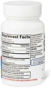 Equate Dairy Relief Lactase Enzyme Caplets Original Digestive Enzyme Dietary Supplement 9000 FCC Units 120 Count Sticker