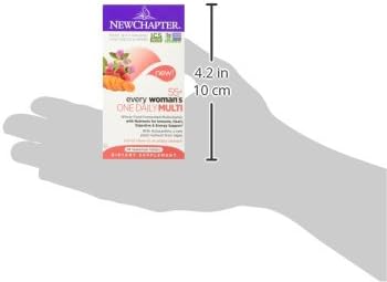 New Chapter Women’s Multivitamin 55+ Astaxanthin B6 B12 D3 Vitamin C &amp Zinc Immune Heart Cellular Energy and Bone Support Gentle on The Stomach One Daily Non-GMO Gluten-Free 48 Table