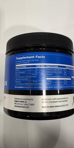 Designs for Sport Hydration Complex - Supports Hydration &amp Skeletal Muscle Function* - Electrolytes with D-Ribose &amp Vitamin C - Lemon-Orange Flavor - 8.5 oz 30 Servings