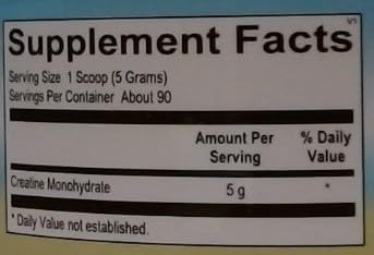 Creatine Monohydrate Powder | 450 Grams | 90 Servings