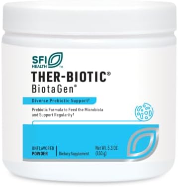 SFI Health Klaire Labs Biotagen Powder - Prebiotic Inulin Beta-Glucan &amp Arabinogalactan to Support Gut Microbiota (30 Servings 150 Grams)