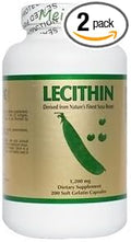 NCB 2 Bottles Lecithin 1200mg 200 Softgels/Bottle