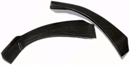 Eppar® New Carbon Fiber Piecha Front Lip Spoiler 2PCS Compatible with Mercedes Benz CLA Class C117 2013-2018 CLA180 CLA200 CLA220 CLA250 (No Red Line)