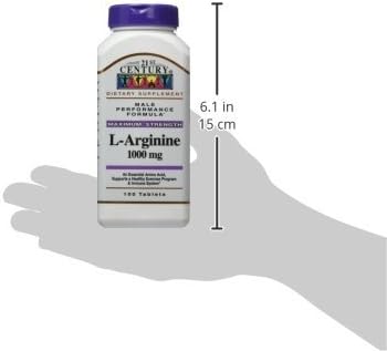 21st Century L-Arginine 1000 Mg Tablets 100-Count (Pack of 3)
