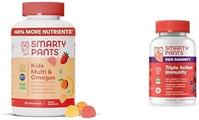 SmartyPants Kids Multivitamin Gummies and Immunity Elderberry Gummies Bundle: Kids Multi with Over 15 Daily Nutrients &amp Elderberry Immune Support Supplement 30 Day Supply