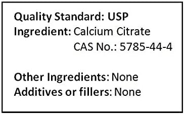 Calcium Citrate Powder Pure Bio-Available Form Calcium (1000 Grams (2.2 lb))