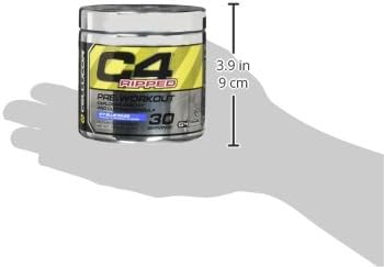 C4 Ripped Pre Workout Powder for Energy Beta Alanine Sugar Free Energy Supplement Preworkout for Men &amp Women - 150mg Caffeine + Creatine-Free - Icy Blue Razz - 30 Servings