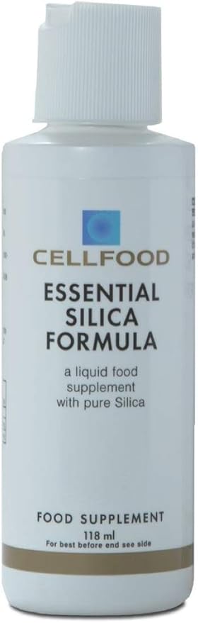 Cellfood Essential Silica Anti-Aging Formula 4 fl oz - Supports Healthy Bones Joints Hair Skin Nails Teeth &amp Gums - Easy to Absorb Liquid - Gluten Free Thiaminase Free Non-GMO - 40-Day Sup