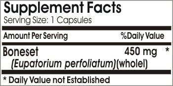Boneset 450mg ~ 180 Capsules - No Additives ~ Naturetition Supplements