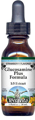 Terravita Glucosamine Plus Formula Glycerite Liquid Extract (1:5) - Strawberry Flavored (1 oz ZIN: 522528)