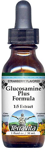 Terravita Glucosamine Plus Formula Glycerite Liquid Extract (1:5) - Strawberry Flavored (1 oz ZIN: 522528)