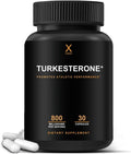 HUMANX Turkesterone+ 800mg - USA Third Party Tested (Similar to Ecdysterone) for Muscular Development &amp Dynamic Athletic Performance - Natural Anabolic - Non GMO Vegan - Turkesterone Supplement
