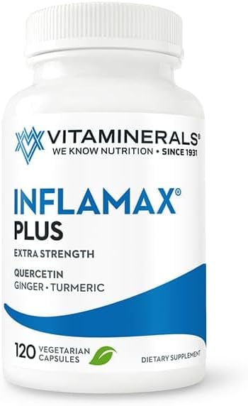 Vitaminerals® 121+ Inflamax® Plus | Quercetin | Proteolytic Enzymes | Ginger | Turmeric | Veggie caps