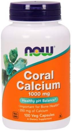 NOW Coral Calcium 1000mg 100 Capsules (Pack of 2)
