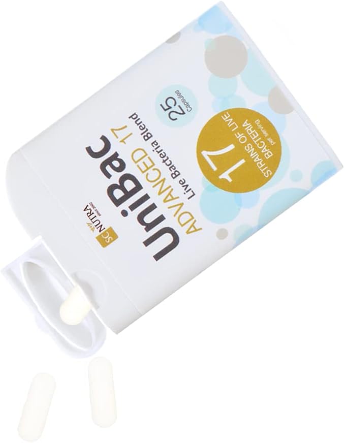 Sweet Cures Advanced Probiotics for Targeted Support - Unified Bacteria: UniBac Live Bacteria Blend - 17 Advanced Strains - 6 Billion per dose - SC Nutra