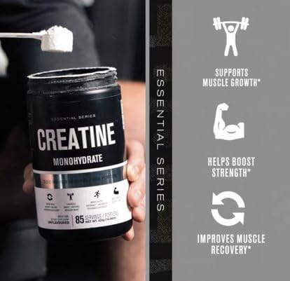 Creatine Monohydrate Micronized Powder 500G 5000mg Per Serv (5g) - 85 Servings 14.9 Oz
