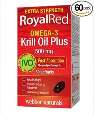 Webber Naturals RoyalRed® Krill Oil Plus Extra Strength 500 mg 60 Softgels