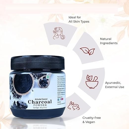 100% Natural Activated Charcoal Powder 100 gm (3.5oz)