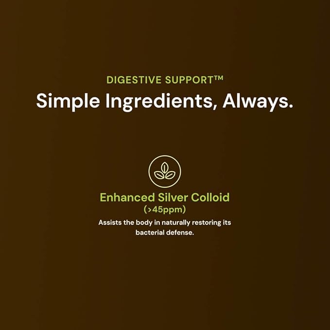 Nature's Rite Colloidal Silver - Digestive Support – Natural Formula with Silver Colloid – Promotes Digestive Comfort – Easy-to-Use 2 oz (4ct) Bottles